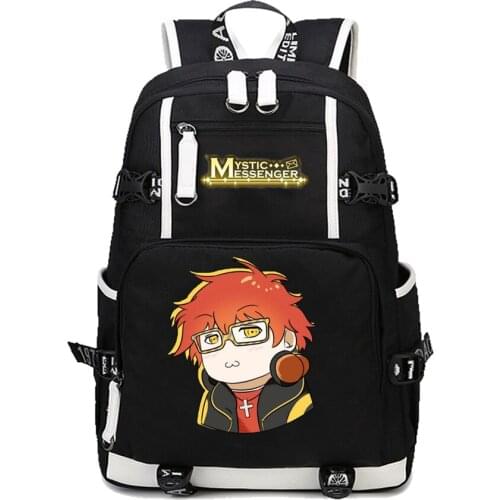 Game Mystic Messenger Backpack Cartoon School Bag Teenage Girls Boys Backpack Womens Mens Travel Bag Knapsack