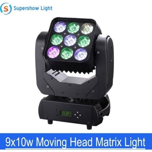 Led Moving Head Matrix Light Beam Led Disco Light Led DMX512 9X10W Beam Light