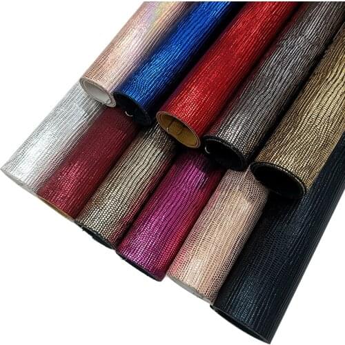 Embossed Metallic Laser PU Mirror Vinyl Faux Fabric Leather Sheet for Making Shoe Upper/Cover/Decorative/DIY Accessories/Bag