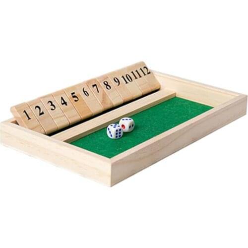 Traditional Shut The Box Wooden Pub Dice Game Drinking Party Fun Game Set