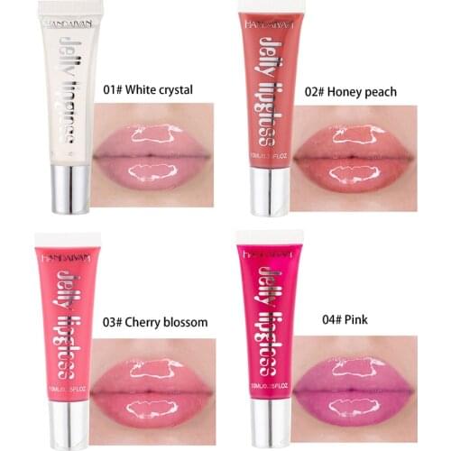 Plumping Lip Gloss Jelly Candy Color Lip Tint Moisturizing Mirror Lipgloss