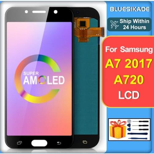 5.7" AMOLED For Samsung Galaxy A7 2017 LCD A720F/DS Display Touch Screen Digitizer For Samsung A720 SM-A720S Replacement Parts