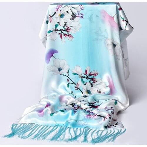 100% Real Silk Scarf Women Brand 2021 Hangzhou Natural Silk Echarpe Wraps Shawl for Ladies Foulard Femme Pure Silk Scarves Long