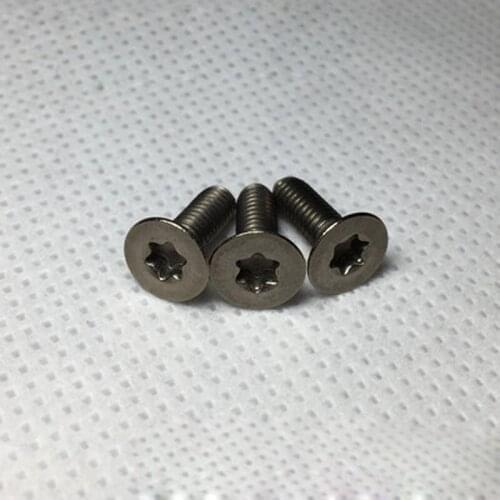 2PCS Torx Screw M3 countersunk head Bolts GR2/TA2 Pure Titanium Flat head Screws 6-20mm Length
