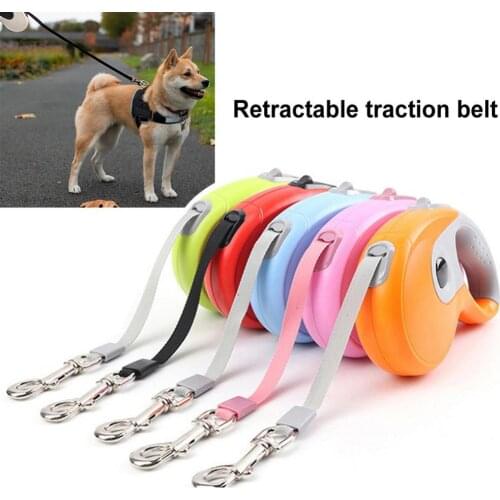 Retractable Pet Dog Puppy Leash Buckle Automatic Flexible Walking Traction Rope