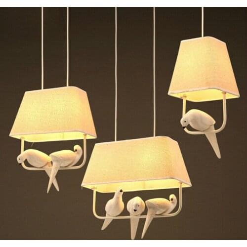 White Bird Light Hanging Pendant Lights Kitchen Lamp Fixtures Lighting for Bedroom Living Room Home Decor Luminaire