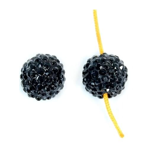 Free Shipping! 50pcs/Lot,Good Quality 10mm Black Clay Beads Diy jewellery