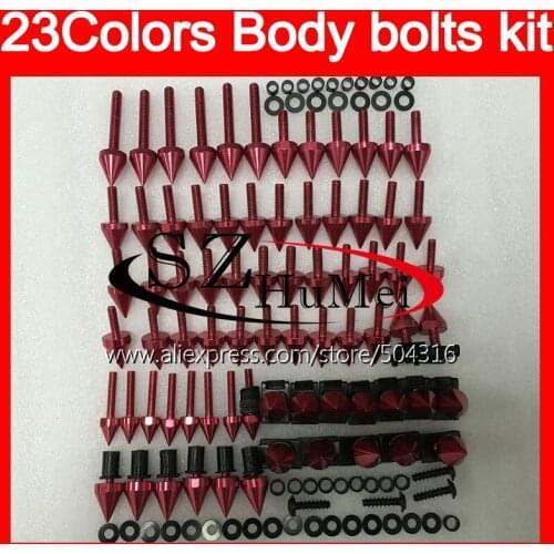 Fairing bolts full screw kit For KAWASAKI NINJA ZZR1200 02 03 04 05 ZZR-1200 ZZR 1200 2003 2004 2005 Windscreen bolt screws Nuts