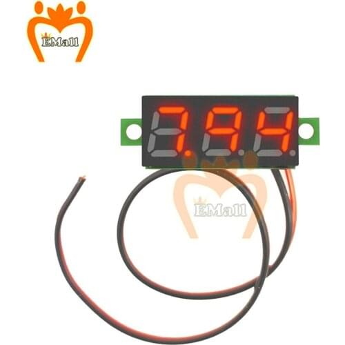Mini Digital Voltmeter Voltage Tester Meter 0.28 Inch 2.5V-30V LED Screen Electronic Parts Accessories Digital Voltmeter 100V