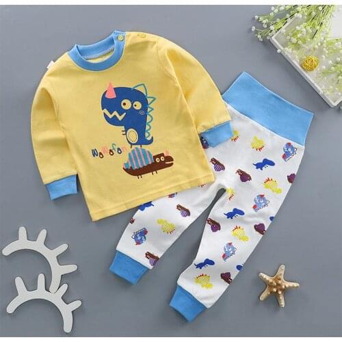 Childrens Pajamas 2020 Winter Girls Boys Sleepwear Nightwear Baby Infant Clothes Cartoon Pajama Sets 100% Cotton Kids Pajamas