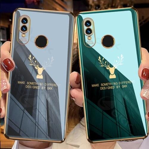 For Huawei P30 Lite GKK Luxury Pattern Plating Soft Case for Huawei P30 Lite Nova 3 3i 4 4e Shockproof Protective Cases Cover