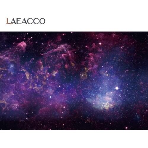 Laeacco Glitters Fuchsia Starry Sky Space Universe Backgrounds Baby Birthday Photocall Newborn Customized Photography Backdrops
