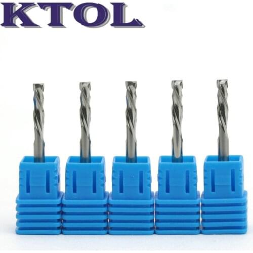 3.175x12MM Up &Down Cut- 2 Spiral Flute Carbide CNC Mill Milling Tools, CNC Milling Cutter, Woodworking Cutting Tools Router Bit