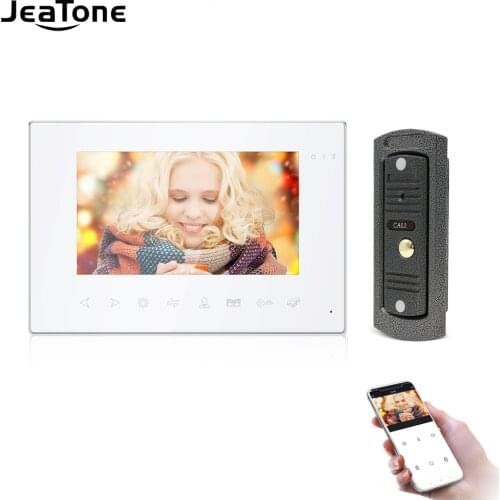 JeaTone 7" Tuya Wifi Monitor Video Door Phone Video Intercom, with Multi-language, Support Remote Phone Control, Motion Detect