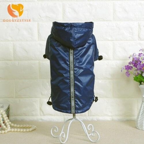 Pet Cat Dog Raincoat Jacket Winter Waterproof Fleece Puppy Clothes Hood Drawstring Pet Clothing XS-3XL DOGGYZSTYLE