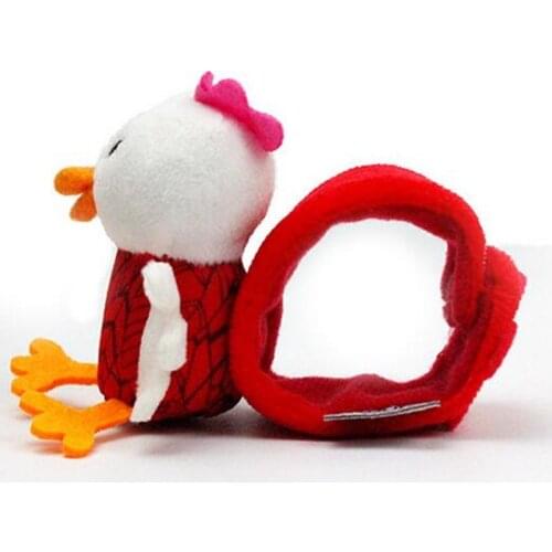 Cartoon Animal Baby Rattles Baby Toy Wrist Strap Children Infant Soft Handbells Plush Toy 0-12 Months M0038