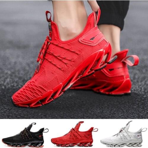 New Blade Running Beige Shoes For Men Antiskid Damping Cool Outsole Walking Trekking Leisure Autumn Zapatills Sneakers