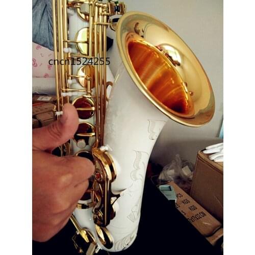 New high quality Musical Instruments tenor saxophone White tenor Sax Complete accessories Mouthpiece and case