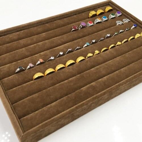 100 Slots Jewelry DisplayRing Display Organizer Case Tray Holder Earring Storage Box Organizers Showcase Jewelry Storage Case