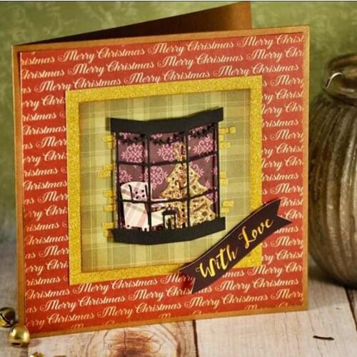 Panalisacraft christmas window metal cutting dies 2020 noel kerst navidad natal scrapbooking Album Paper Card Craft Embossing