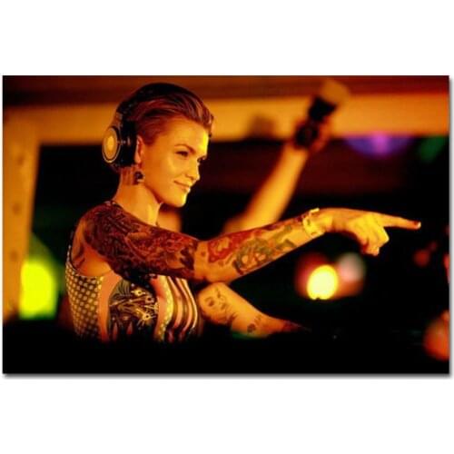 Hot New Ruby Rose DJ Pop Music Star Actress-Silk Art Poster Wall Sticker Decoration Gift