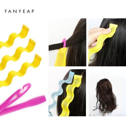 6 pcs Hairdressing Home Use DIY Magic Large Self-Adhesive Hair Rollers Styling Roller Roll Curler Beauty Tool