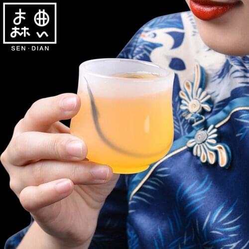 SENDIAN Glass Crystal Cup Handmade Craft High Temperature Resistant Crystal Tea Cup 2021 New Hot Office Home Kitchen Accessories