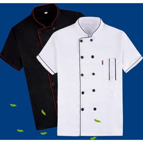 Summer and autumn breathable chef overalls mens long sleeves kitchen clothing thin section chef uniforms short sleeves