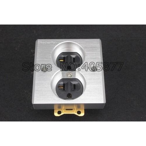 High Quality Gold Plated Power US AC Power Receptacle Wall Outlet Copper Socket