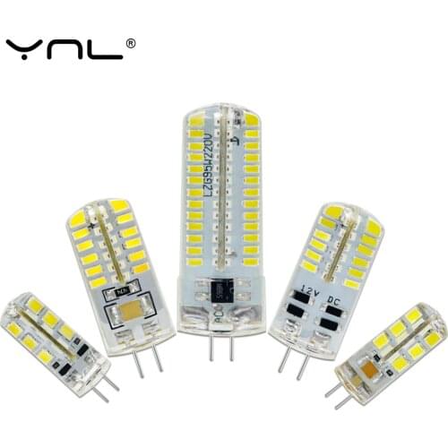 YNL LED G4 3014 SMD 3W 5W DC 12V G4 LED Lamp 20W halogen lamp g4 led 12v Corn Bulb Silicone Lamps Chandeliers Lighting