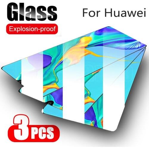 3 PCS Screen Protector for Huawei P30 P 30 Lite Tempered Glass for Huawei P40 Lite E P 40 Lite Glas Film Protective 9H HD
