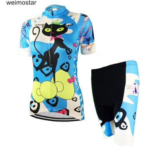 WEIMOSTAR Women Bicycle Team Cycling Jersey Cycling Clothing Sportswear Blue Bike Roupa Ciclismo Outdoor Jersey CD6712