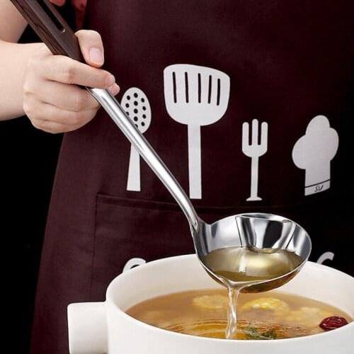 Grease Trap Stainless Steel Oil Separation Spoon 304 Oil Filter Spoon Oil Filter Skimmer Separate Spoons for Oil Soup