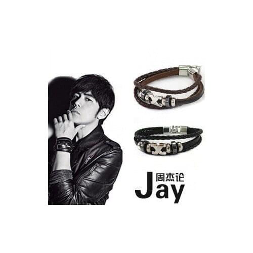 ZRM 20pcs/lot wholesale Fashion Leather Jay Multilayer Bracelet Woven Star Jewelry For Men And Women