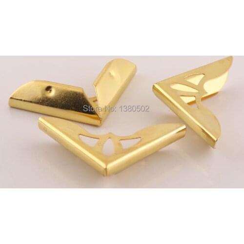 30pcs 30*30*7mm Top Quality Hollow Out Gold Color Corner Protector For Scrapbooking photo frame