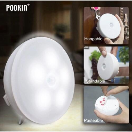 4pcs Intelligent Auto PIR Body Motion Sensor LED Induction Night Light Activated Wall Light Smart Kitchen Cabinet Light Lamp