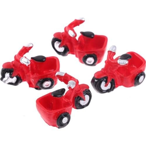 4PCS Doll House Motorcycle Tricycle Transportation Miniature Ornament DIY Micro Dollhouse Home Decoration