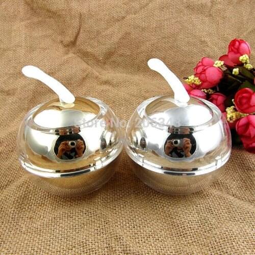 50G silver apple/ball shape acrylic cream bottle,cosmetic container,,cream jar,Cosmetic Jar,Cosmetic Packaging