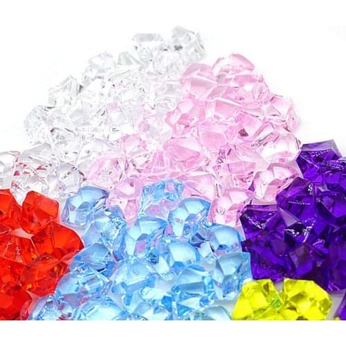 60g DIY Craft Stuff Clear Ice Cube Resin Jewelry Decor Slime Filling Charms Acrylic Simulated Ice Cube Crystal Stone
