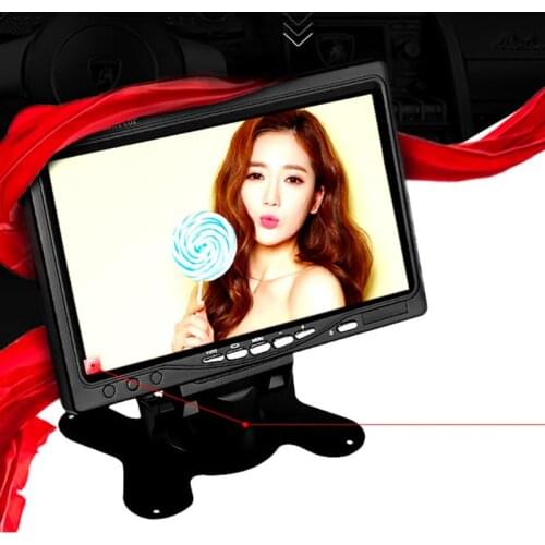 7" TFT Color Screen LCD Digital Monitor Backup Reverse Camera Car Rear View DVD Video Recorder