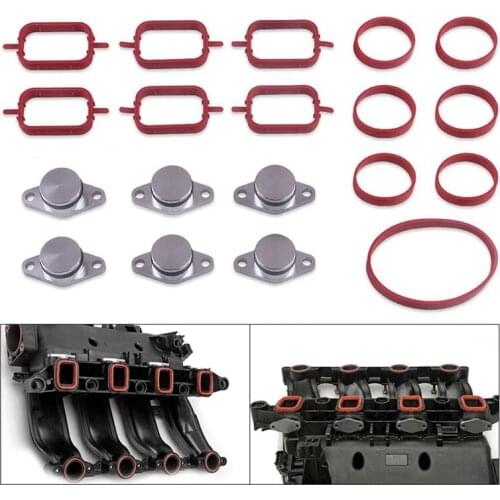 Car Intake Inlet Manifold Seal Gasket Repair Kit Swirl Flap Blanks Plate For-BMW X3 X5 X6 E39 E60 E70 E71 E92