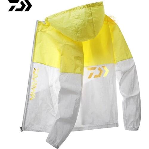 Daiwa Fishing Sunscreen Summer Womens Ultra-thin Breathable Sunscreen Jacket Men Long Sleeve Outdoor Waterproof Fishing Suit