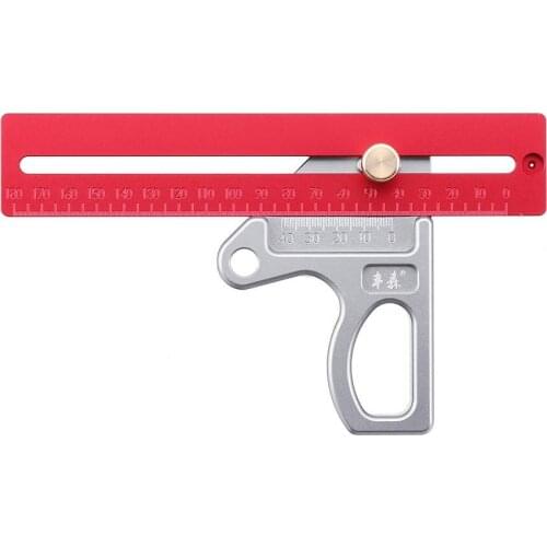 Drillpro Woodworking Angle Ruler 45/90 Degree Ruler Scribe Gauge Measuring Tool