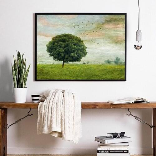 Tree Landscape Photography Fine Art Print Vintage Style Decoration Canvas Painting Farm House Modern Wall Art Picture Home Decor