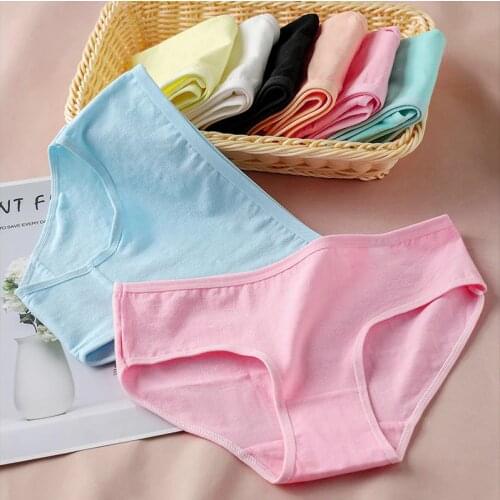 Hot Sale High-Quality Womens Underwear Pure Cotton Women Briefs Solid Low-Rise Womens Shorts Girls Panties Lingerie