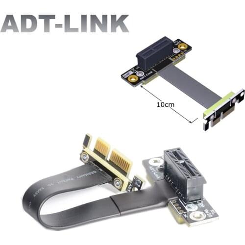 Riser Cable Dual 90 Degree Right Angle Male/Female PCIe 3.0 x1 To x1 Extension Cable 8Gbps PCI-e Gen3 Riser Card Ribbon Extender