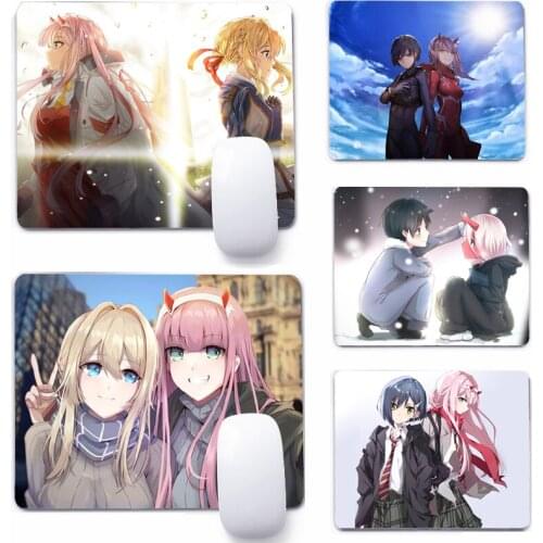 Zero Two Darling In The FranXX Anime 22x18cm Mouse Pad Computer Small Mouse Non-slip Pad Desktop Keyboard Pad Office Mouse Mat