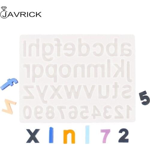 Crystal Epoxy Resin Mold Alphabet Letter Number Pendant Casting Silicone Mould DIY Crafts Jewelry Key Chain Making Tools