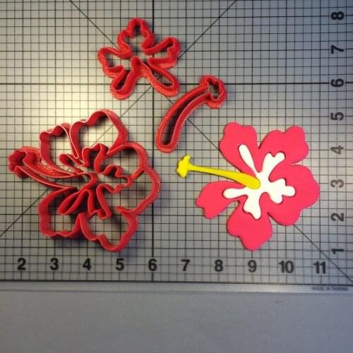 Hibiscus Flower Cookie Cutter Kitchen Baking Supplies Cake Icing Decoration Tools Set All Kinds Of 3D Printed Custom Seals