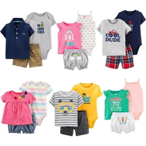 2019 summer toddler boy clothes baby outfits 3pcs set toddler boy clothes infant girls clothing unicorn boy shirts baby outfits